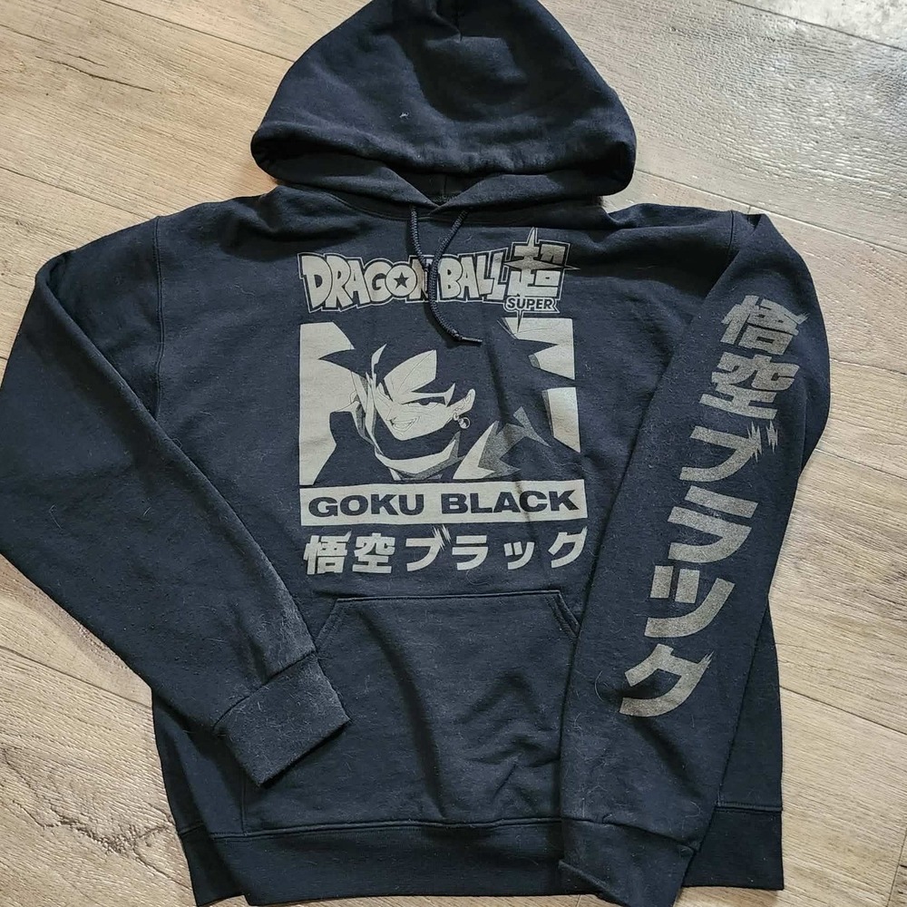 Dragon Ball Super Goku Black Hoodie Mens Medium Black Anime Graphic Sweatshirt